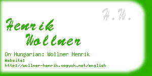 henrik wollner business card